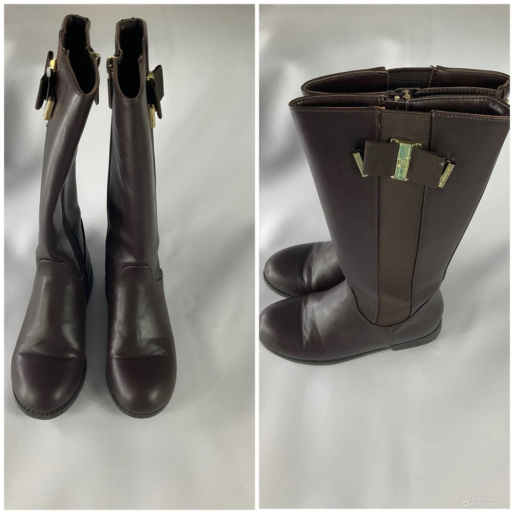 Michael Kors Emma Valley Kids Brown Boots Size 11207
